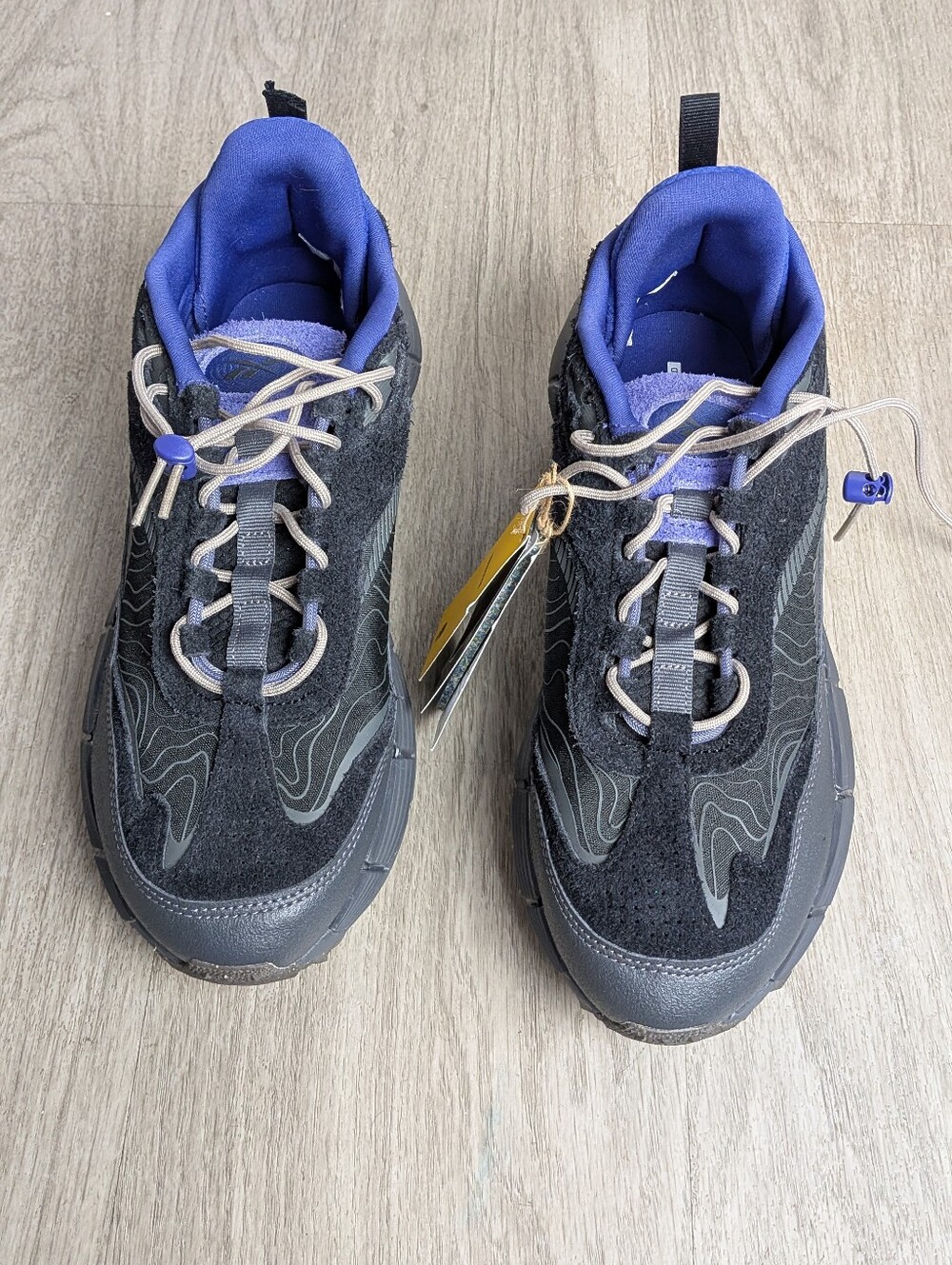 Reebok Zig Kinetica II Edge Core Grey Black Purple Shoes Trainers Men 9